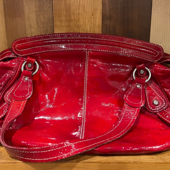 Francesco Biasia Red Patent Leather Purse - Picture 2 of 4